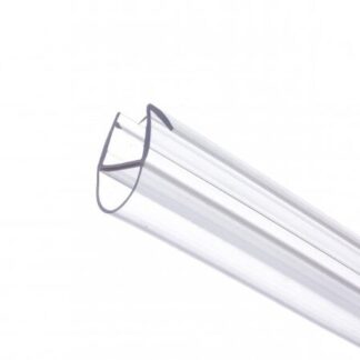 Douchestrip type D plus 8mm glasdikte. Onderkant douchedeur/ badwand. Lengte 1000mm.
